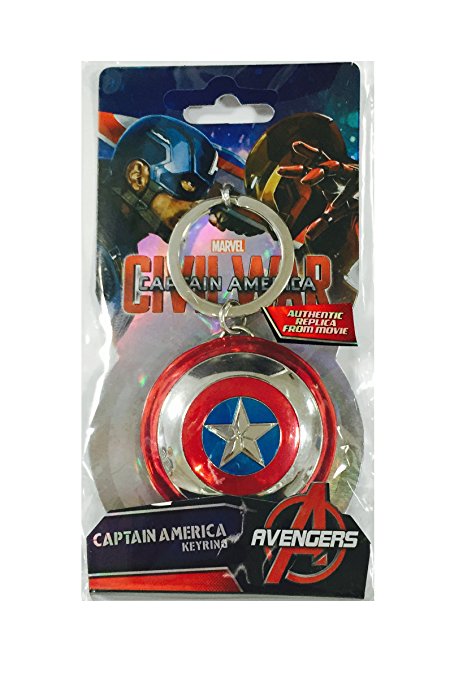 Marvel Captain America Shield Pewter Key Ring