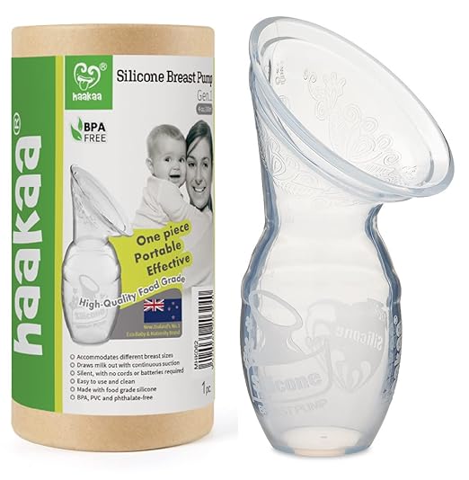 Haakaa Silicone Breastfeeding Manual Breast Pump Milk Pump 100% Food Grade Silicone BPA PVC and...