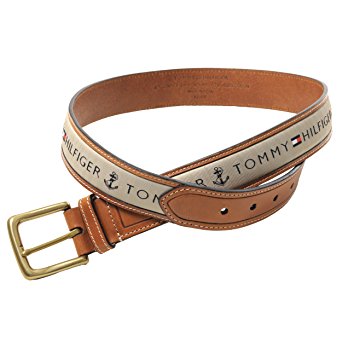 Tommy Hilfiger Mens Topstitched Leather Belt