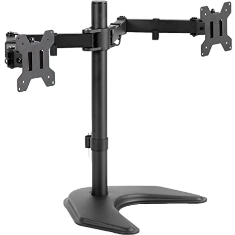 Vivo Dual LCD Monitor Standing Desk Mount and 2-Screens up to 24"