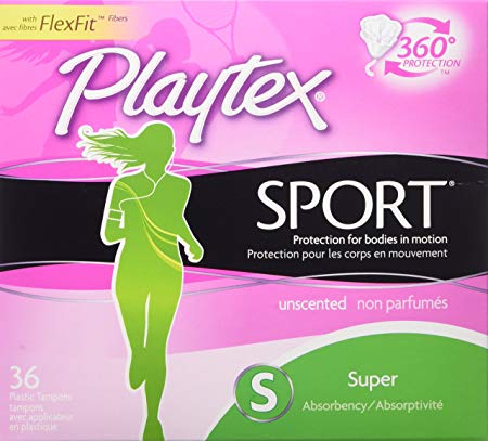 Playtex Sport Tampons with Flex-Fit Technology, Super, Unscented - 36 Count