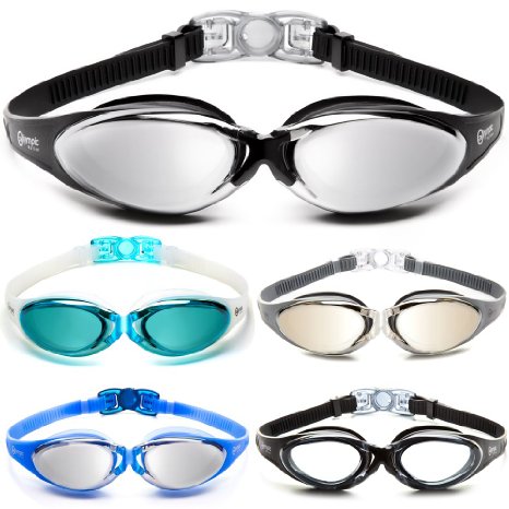 Quick Release Swimming Goggles - Pro Anti Fog - Available In Black Blue Silver and Turquoise - Crystal Clear Vision