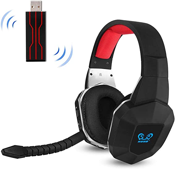 PS4 Wireless Gaming Headset USB for PC Computer Nintendo Switch PS4 Slim with 7.1 Virtual Surround Sound and Stereo Over Ear