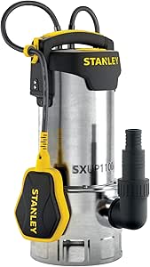 Stanely Pompe Immergée SXUP1100XDE pour Eaux Sales (1100 W,Débit max. 16.500 l/h,Hauteur d'élévation max. 10,5 m)