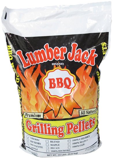 Lumber Jack 100-Percent Hickory Wood BBQ Grilling Pellets 20-Pound Bag