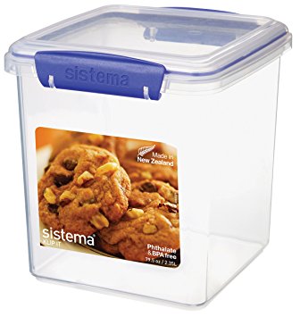 Sistema Klip It Collection Cookie Tub Food Storage Container, 10 Cup