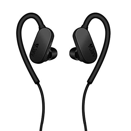 Jarv Wave Runner Wireless Running Workout Bluetooth Neckband Headset with Mic/Volume Control & Siri/Google Assistant (Black)