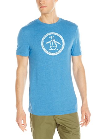 Original Penguin Men's Triblend Distressed Circle Logo T-Shirt