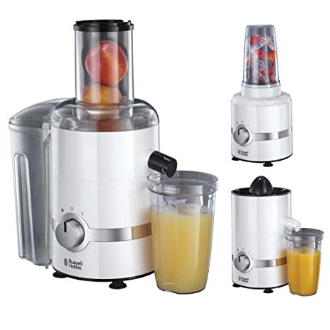 Russell Hobbs 22700 3-in-1 Ultimate Juicer, Press and Blender - White