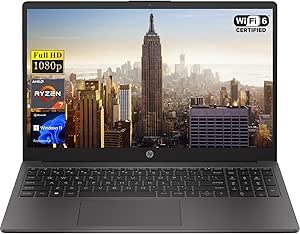 HP Newest 255 G10 15.6" FHD Business Laptop, AMD Ryzen 7 7730U, 16GB RAM, 1TB PCIe SSD, Numeric Keypad, Webcam, Wi-Fi 6, HDMI, Windows 11 Pro, Black