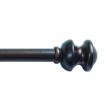 Kenney Deco Window Curtain Rod 48 to 86-Inch Antique Rust