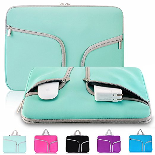 Kitron-Neoprene Soft Sleeve Case Bag for All Laptop 15-inch & MacBook Pro 15.4" with or without Retina Display - Hot Teal