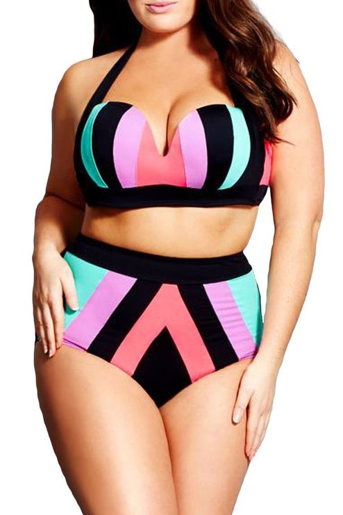 FIYOTE Women Plus Size Strapped One Piece/Bikini Swimwear Swimsuit