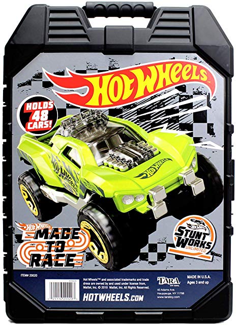 Tara Toy Hot Wheels Molded 48 Car Case - Colors and Styles May Vary