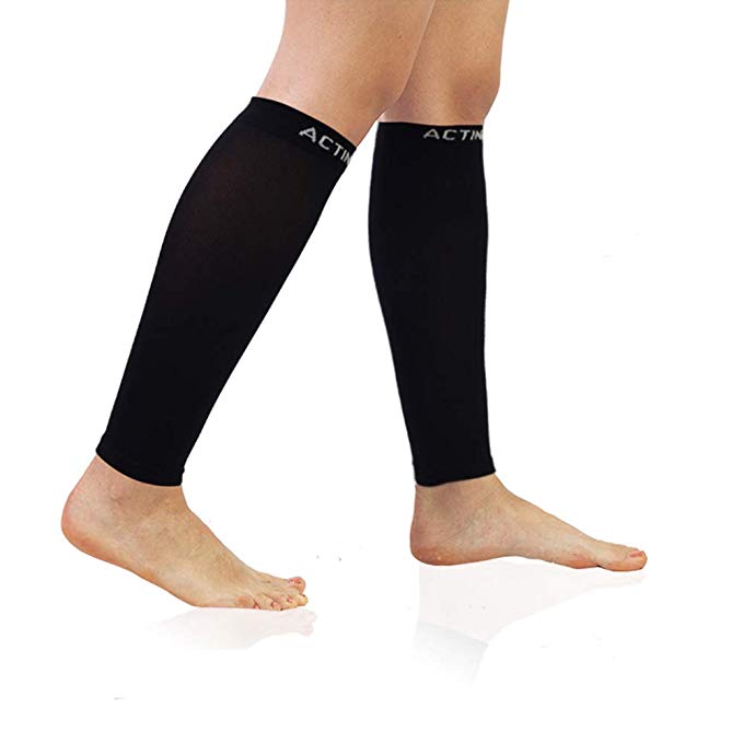 Calf Compression Sleeves 1/3 Pairs 20-30mmHg Multiple Colors Graduated Sports