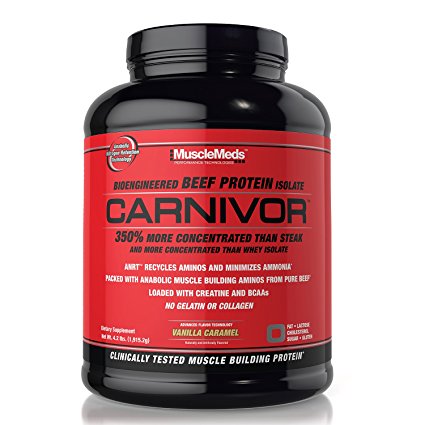 MuscleMeds Carnivor Beef Protein Isolate Powder, Vanilla Caramel, 56 Servings