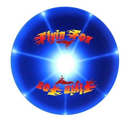 FLYIN' FOX LED Frisbee Full Size Flying Disc with Multi-Colored Bright Changing Lights