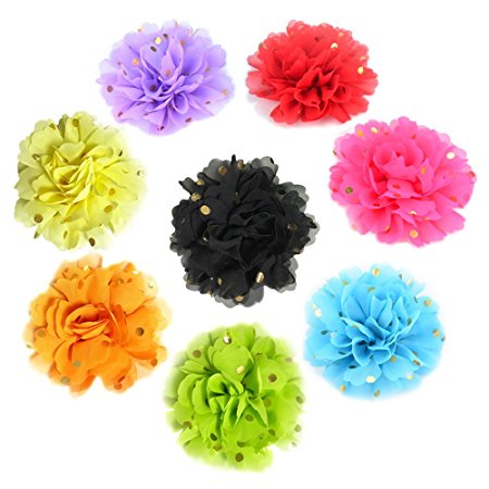 PET SHOW Dog Charms Flower Collar Accessories For Cat Puppy Collars Dogs Bowtie Grooming Pack of 8