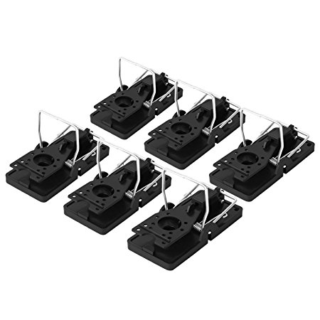 HUX EYE Mouse Traps Easy to Set Quick Kill Mice Rodents Squirrels Device, Mouse Control Snap Traps Set, 6 Pack(Small)