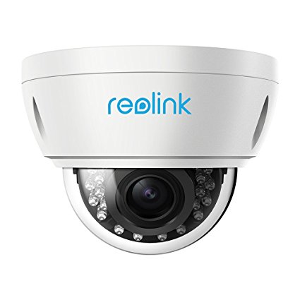 Reolink Secuiry Camera 5MP PoE 4x Optical Zoom Dome Waterproof Vandalproof IP Cam with Micro SD Card Slot RLC-422-5MP