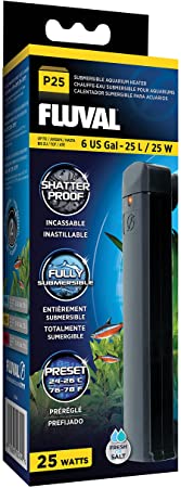 Fluval P Series Submersible Aquarium Heater for Up to 15 Gallons