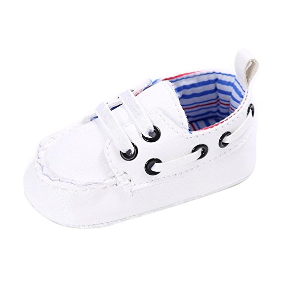 Voberry Newborn Baby Boy Girl Leather Crib Shoes Toddler Soft Sole Sneakers