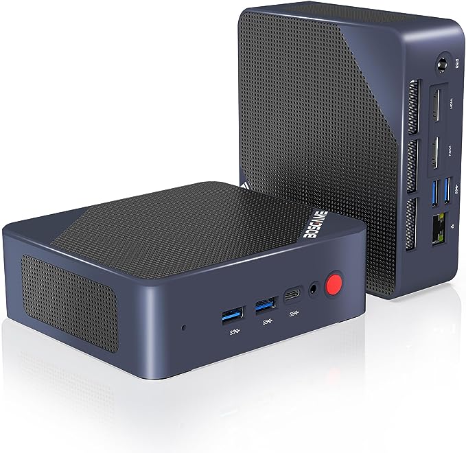 BOSGAME H68 Mini Gaming PC AMD Ryzen 7 6800H (Up to 4.7Ghz), Mini Desktop PC 16GB DDR5 RAM 512GB PCle SSD, Mini Computers Triple Screen Display WiFi6/BT5.2 /4XUSB3.2