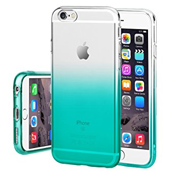 Hanlesi iPhone 6 Plus Gradient Color Case , Transparent Flexible Soft TPU Scratch-Resistant Shock Absorbing Protective Cover Bumper Case for Apple 6 Plus iPhone6s Plus