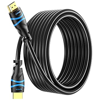 BlueRigger 4K HDMI Cable - 15M/50FT (4K 60Hz HDR, HDCP 2.3, High Speed 18Gbps, in-Wall CL3 Rated) - Compatible with PS5, PS4, PS3, Xbox, Apple TV, HDTV, Blu-ray, PC