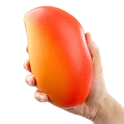 Slow Rising Squishy Toys, Minkle 6.3 Inches Jumbo Squeeze Stress Reliver Scented Fruit Mango Squishies