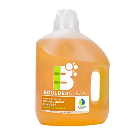 Boulder Clean Natural Liquid Dish Soap Refill, Valencia Orange, 100 Fluid Ounce
