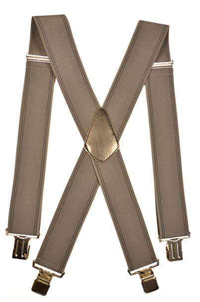 Men's XXL Extra Wide, Heavy Duty X-Shape Braces/Suspenders, 5cm