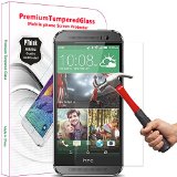 PThink 25D Round Edge 03mm Ultra Slim Nano Tempered Glass Screen Protector for HTC One M8 with Perfect Anti-scratchFingerprint and water and oil resistant HTC One M8