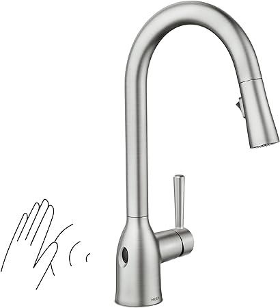 Moen 87233EWSRS Adler Single-Handle High Arc Pulldown Kitchen Faucet, Spot Resist Stainless