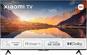 Xiaomi TV A 2025 55" - Smart TV 4K HDR, Google TV, Control por Voz, Dolby, Negro