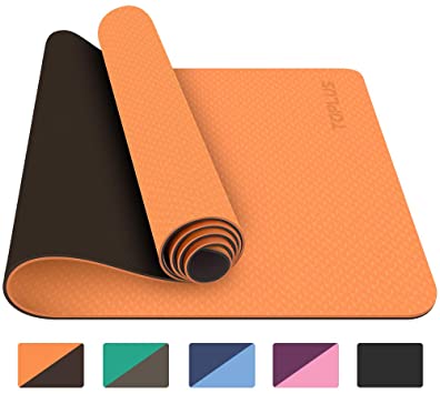 TOPLUS Yoga Mat - Classic 1/4 inch Pro Yoga Mat Eco Friendly Non Slip Fitness Exercise Mat with Carrying Strap-Workout Mat for Yoga, Pilates and Floor Exercises