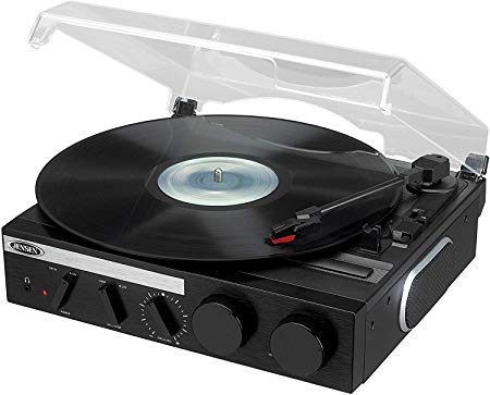 Jensen 3-Speed Stereo Turntable with Built in Speakers