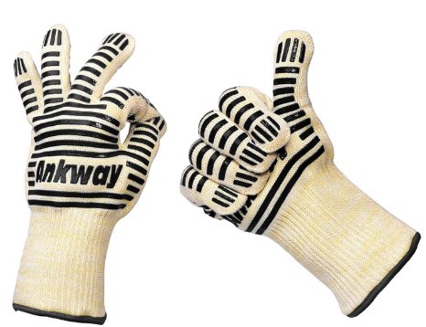 Ankway BBQ Grill Gloves, Hot Surface Handler for Grilling & Cooking-Black