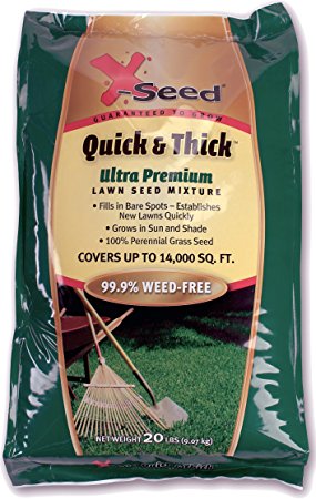 X-Seed Ultra Premium Quick and Thick Lawn Seed Mixture, 20-Pound