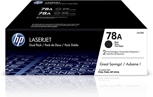 HP 78A | CE278D | 2 Toner-Cartridges | Black | Works with HP LaserJet Pro M1536, MFP P1606