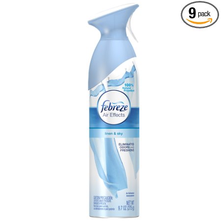 Febreze Air Effects Linen and Sky Air Freshener 97 Oz Pack of 9