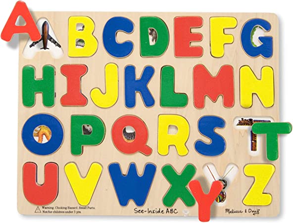 Melissa & Doug 77 See-Inside ABC Large Wooden Puzzle (26 Pieces)