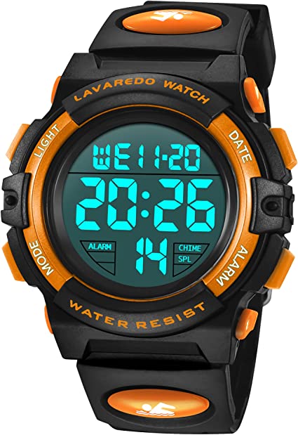 Kids Watch,Boys Watch for 3-12 Year Old Boys,Digital Sport Outdoor Multifunctional Chronograph LED 50 M Waterproof Alarm Calendar Analog Watch for Children with Silicone Band