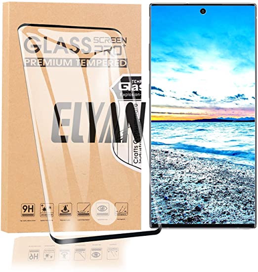 2PACK Compatible Galaxy Note 10 Screen Protectors, [ 9H Hardness ] [ 3D Full Frame ] [ Anti-Fingerprint ][ case Friendly] Easy Apply Compatible Galaxy Note 10