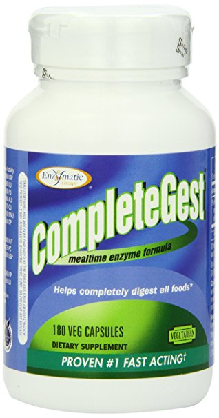 Enzymatic Therapy CompleteGest, Mealtime Enzyme Formula, 180 Capsules