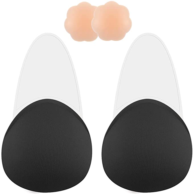 Niidor Breast Lift Petals Nipplecovers Push up Adhesive Invisable Reusable Pasties for Women in Backless Strapless Dress