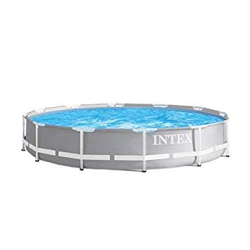 Intex 12 Foot x 30 Inches Durable Prism Steel Frame Above Ground Swimming Pool