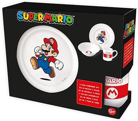 Nintendo Super Mario 12284 Super Mario Ceramic Breakfast Set