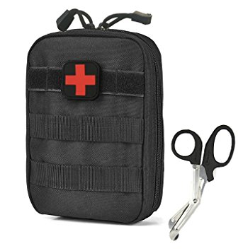 EMT Pouch - Compact Tactical MOLLE Medical Utility bag 900D - Free Bonus First Aid Patch And Shear