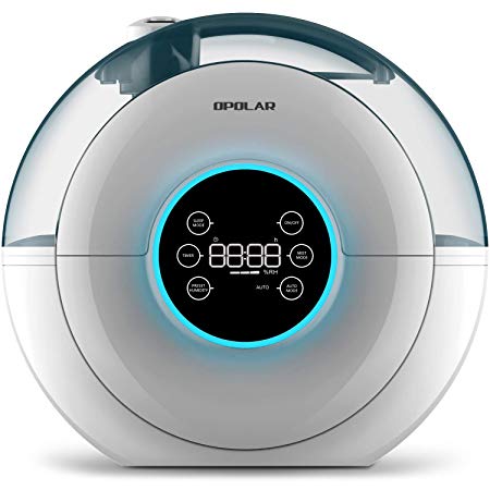 OPOLAR 4L/1.05 Gallon Quiet Ultrasonic Cool Mist Humidifier for Room and Bedroom, LED Display, Timer, Preset Humidity, Filter-Free, 3 Mist Modes, 12-26 Working Hrs, Sleep and Auto Mode, 360° Nozzle